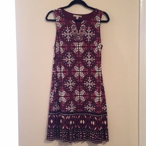 41 Hawthorn Stitch Fix burgundy print dress